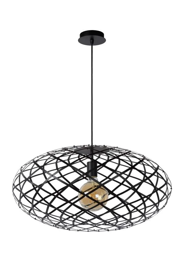 Lucide WOLFRAM - Suspension - Ø 65 cm - 1xE27 - Noir - éteint